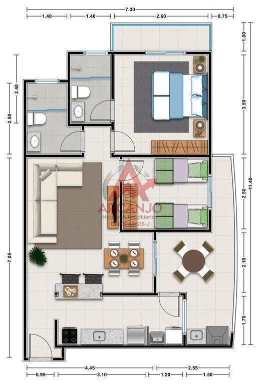 Apartamento, 2 quartos, 80 m² - Foto 10