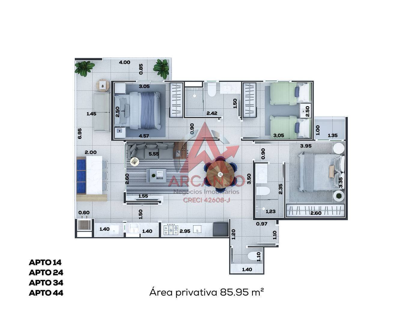 Apartamento, 3 quartos, 91 m² - Foto 12